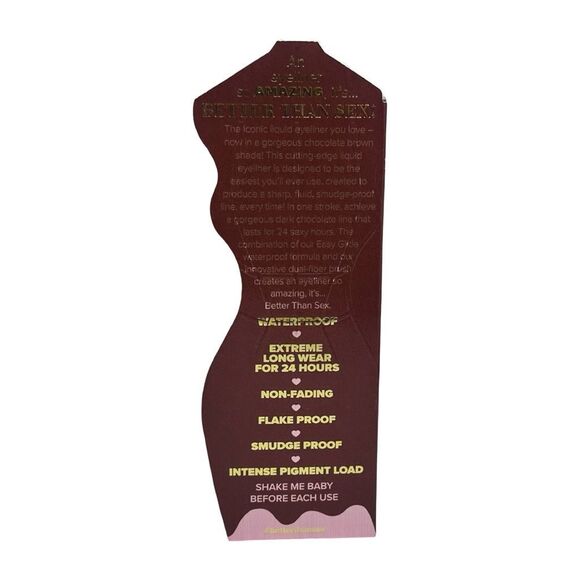 Too Faced Better Than Sex Chocolate Easy Glide Waterproof Liquid Eyeliner - Picture 3 of 3